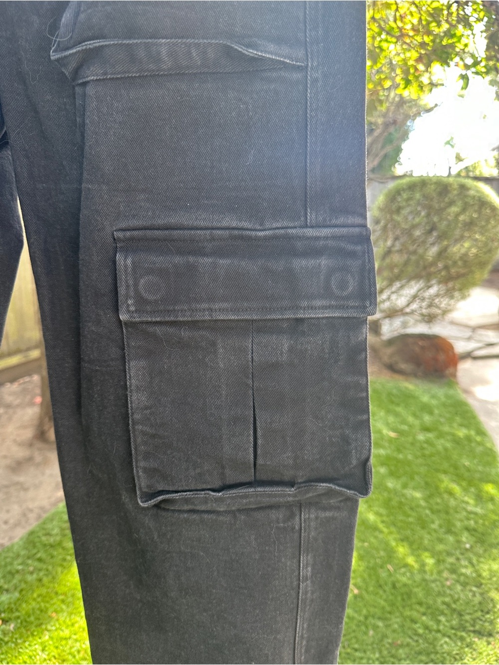 RAYN Women's Black Cargo Jogger Pants with Utility Pockets - Picture 2 of 8